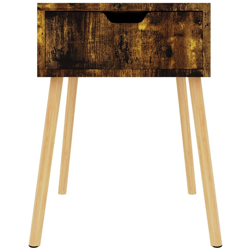 Lot de 2 tables de chevet avec tiroir 40 x 40 x 56 cm bois d'ingénierie marron DEC035126