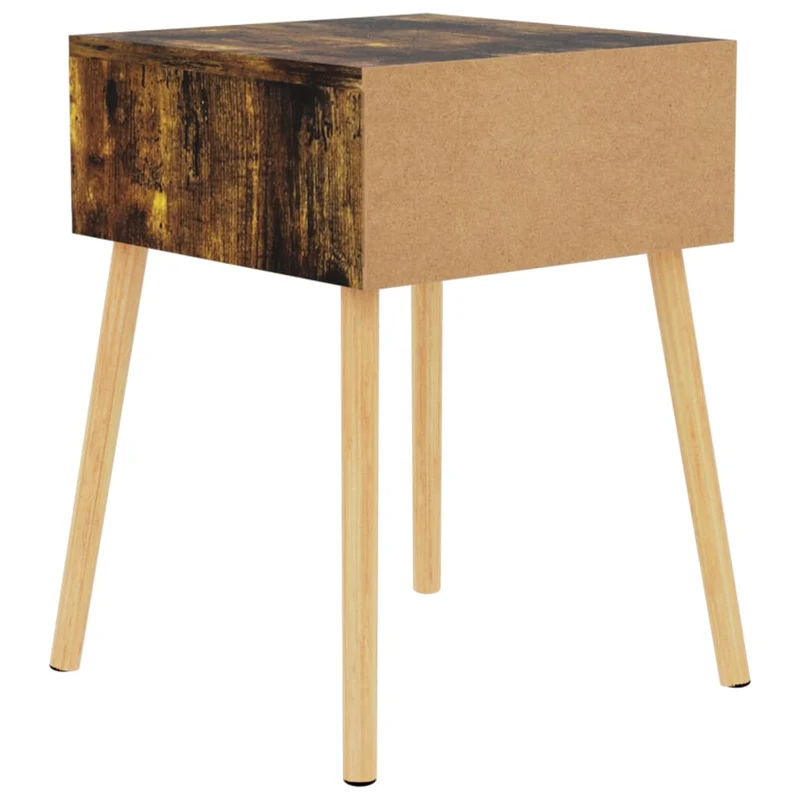 Lot de 2 tables de chevet avec tiroir 40 x 40 x 56 cm bois d'ingénierie marron DEC035126