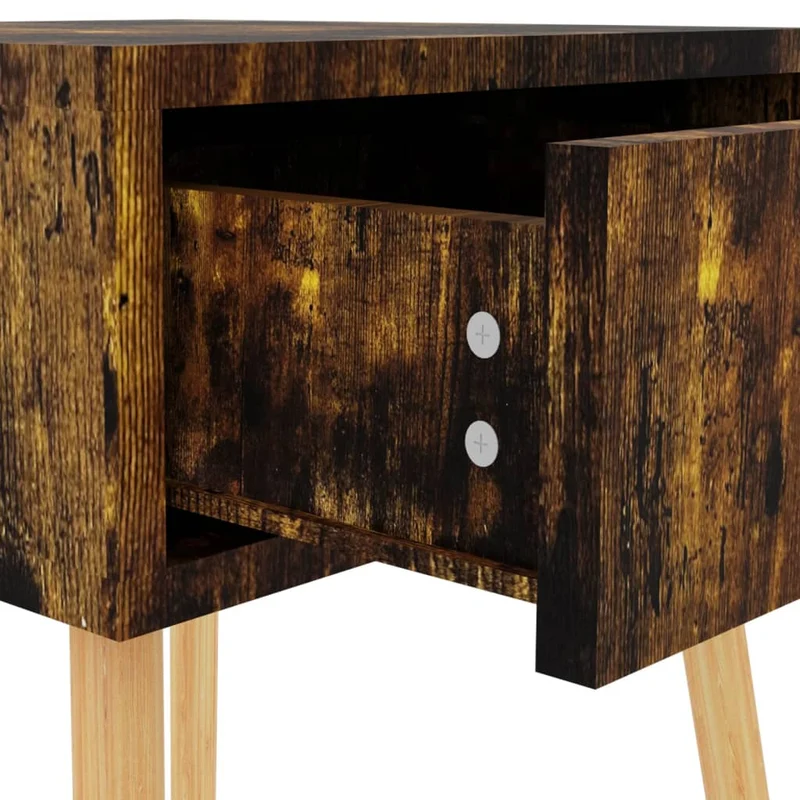 Lot de 2 tables de chevet avec tiroir 40 x 40 x 56 cm bois d'ingénierie marron DEC035126