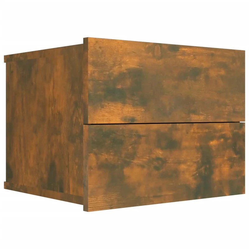 Lot de 2 tables de chevet avec tiroirs 40 x 30 x 30 cm bois d'ingénierie marron DEC035071