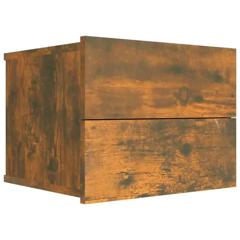 Lot de 2 tables de chevet avec tiroirs 40 x 30 x 30 cm bois d'ingénierie marron DEC035071