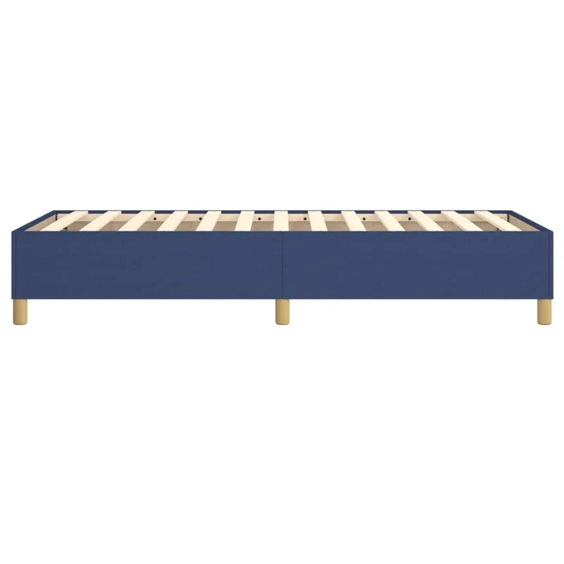 Sommier à lattes sur pieds cadre de lit 100x200 cm tissu bleu TDL0207350