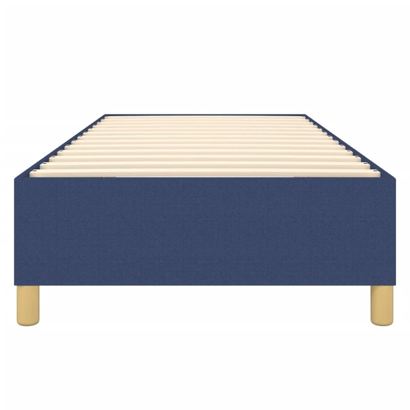 Sommier à lattes sur pieds cadre de lit 80x200 cm tissu bleu TDL0207325