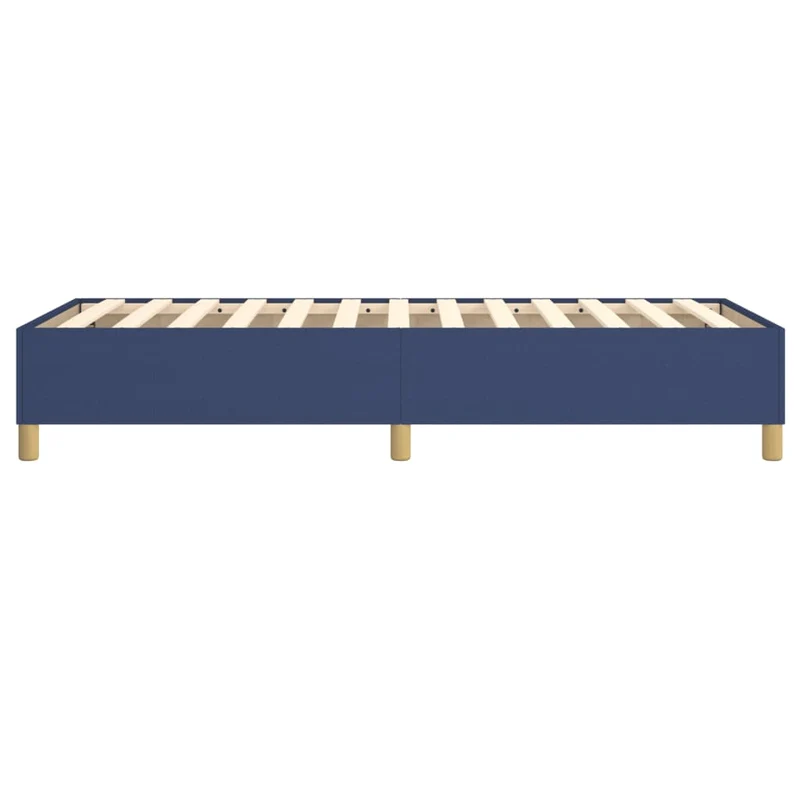 Sommier à lattes sur pieds cadre de lit 80x200 cm tissu bleu TDL0207325