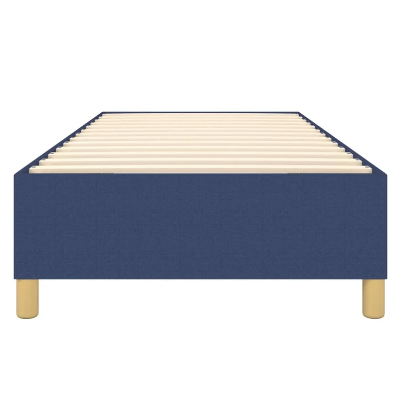 Sommier à lattes sur pieds cadre de lit 90x190 cm tissu bleu TDL0207322