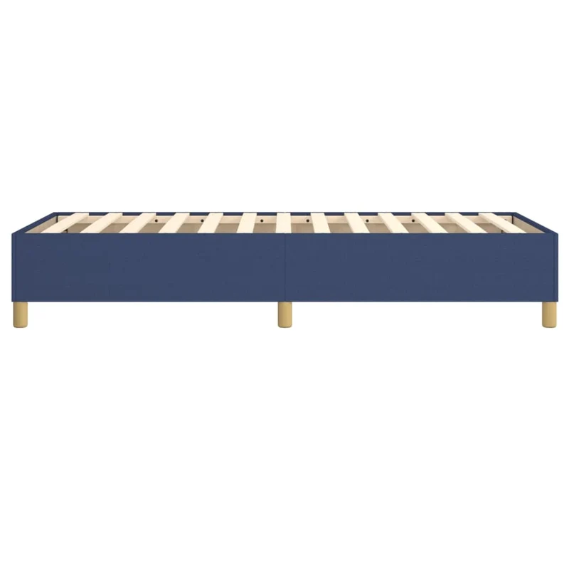 Sommier à lattes sur pieds cadre de lit 90x190 cm tissu bleu TDL0207322