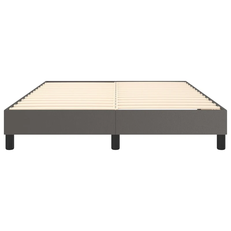 Sommier à lattes sur pieds cadre de lit 140x190 cm synthétique gris TDL0207227