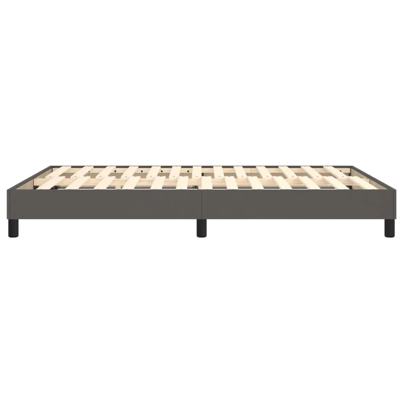 Sommier à lattes sur pieds cadre de lit 140x190 cm synthétique gris TDL0207227