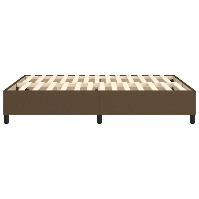 Sommier à lattes sur pieds cadre de lit 140x200 cm tissu marron foncé TDL0207062