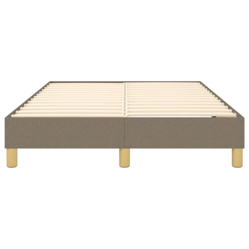 Sommier à lattes sur pieds cadre de lit 120x200 cm tissu taupe TDL0206941