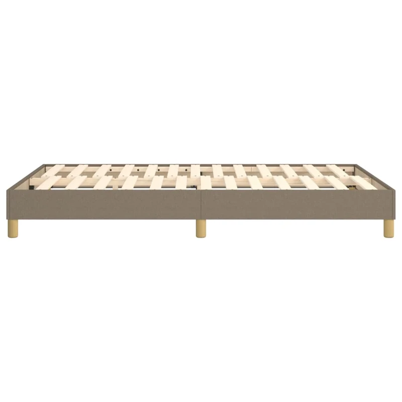 Sommier à lattes sur pieds cadre de lit 120x200 cm tissu taupe TDL0206941