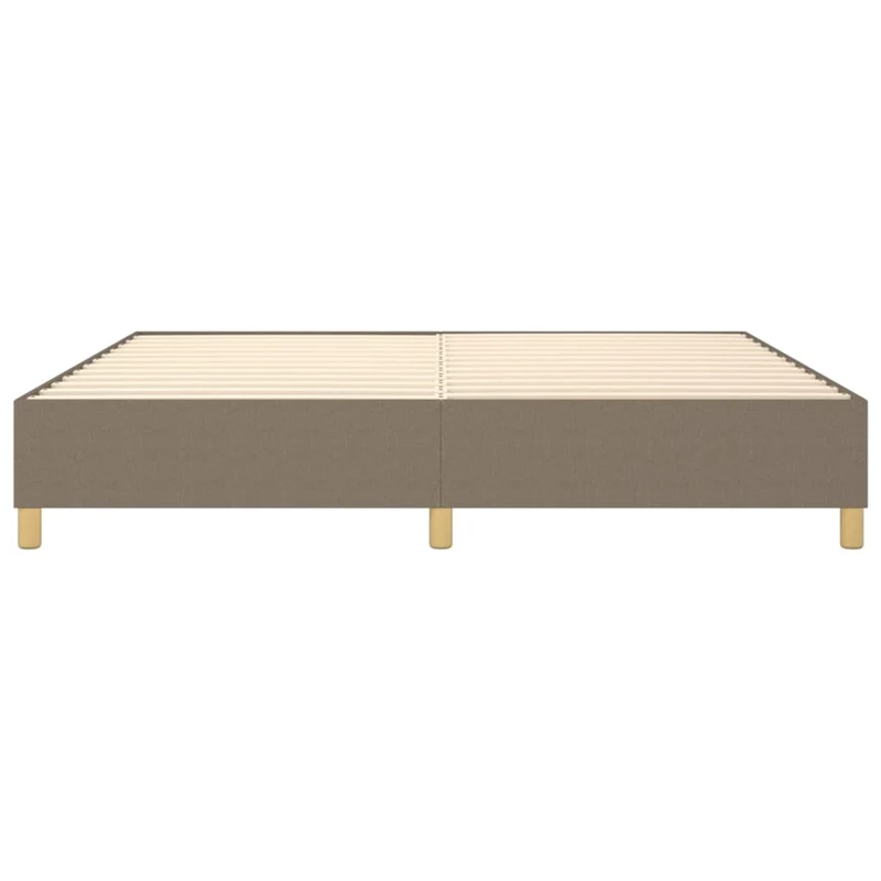 Sommier à lattes sur pieds cadre de lit 200x200 cm tissu taupe TDL0206925