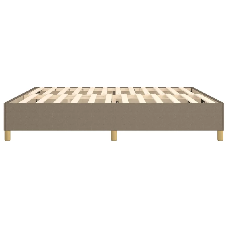 Sommier à lattes sur pieds cadre de lit 200x200 cm tissu taupe TDL0206925