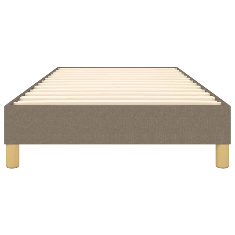 Sommier à lattes sur pieds cadre de lit 90x190 cm tissu taupe TDL0206919