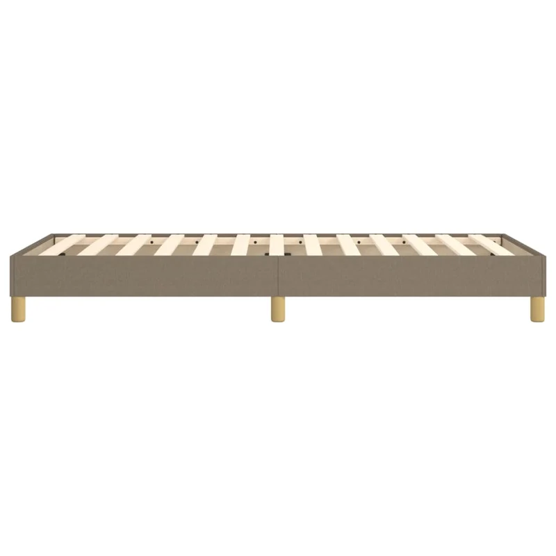 Sommier à lattes sur pieds cadre de lit 90x190 cm tissu taupe TDL0206919