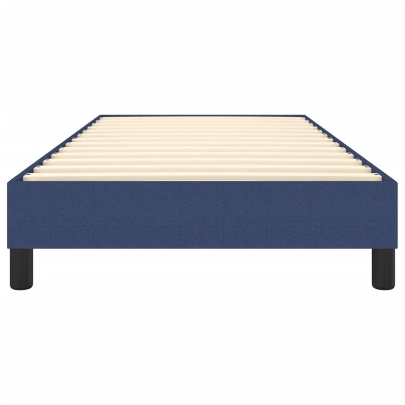 Sommier à lattes sur pieds cadre de lit 100x200 cm tissu bleu TDL0207348
