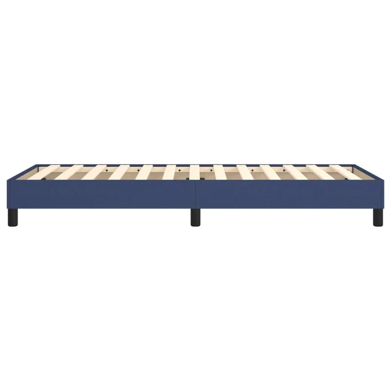 Sommier à lattes sur pieds cadre de lit 100x200 cm tissu bleu TDL0207348