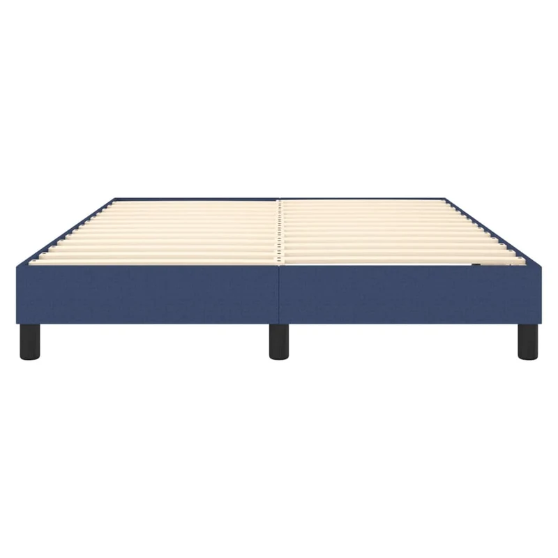 Sommier à lattes sur pieds cadre de lit 140x200 cm tissu bleu TDL0207337