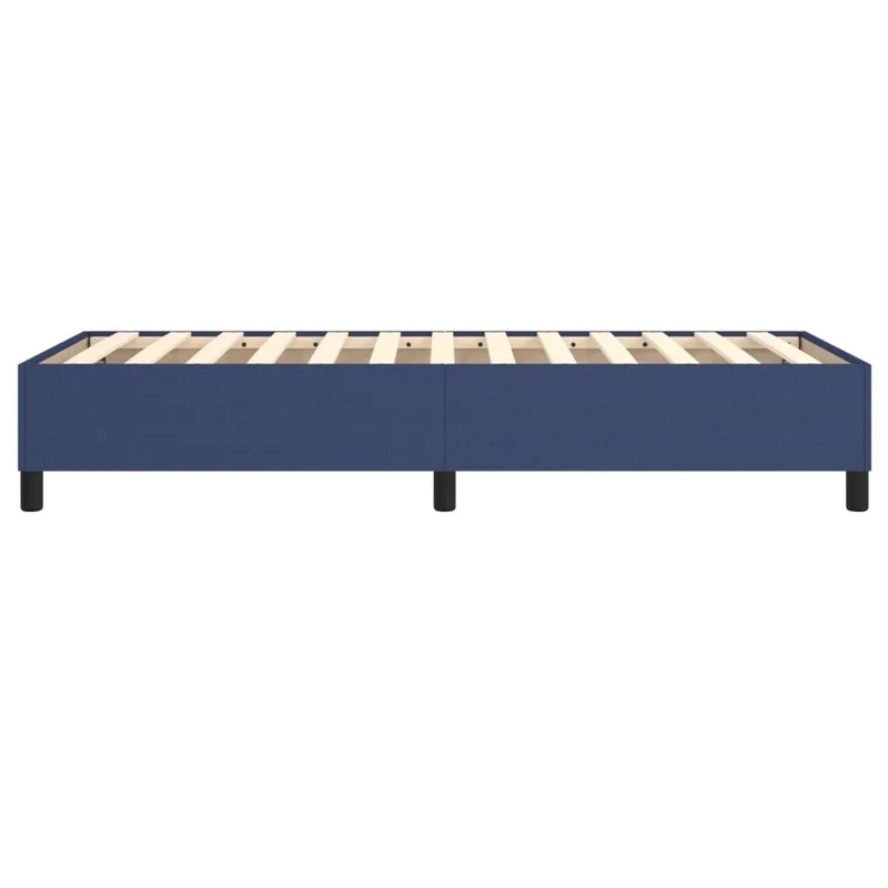Sommier à lattes sur pieds cadre de lit 90x190 cm tissu bleu TDL0207324