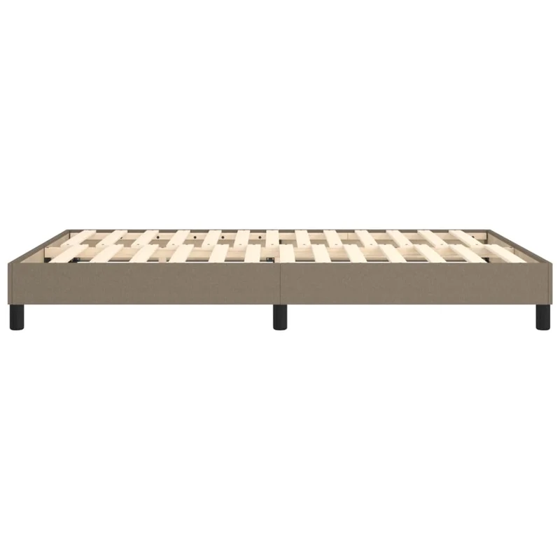 Sommier à lattes sur pieds cadre de lit 140x200 cm tissu taupe TDL0206932