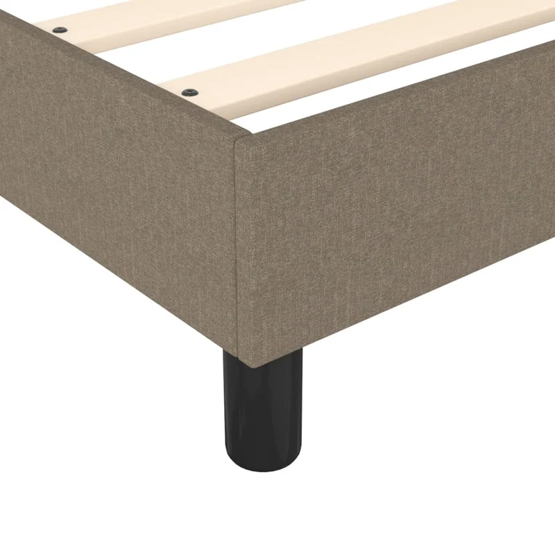 Sommier à lattes sur pieds cadre de lit 140x200 cm tissu taupe TDL0206932