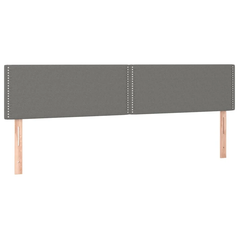 Cadre de lit LED avec sommier tête de lit matelas 200x200 cm tissu gris foncé TDL0208306