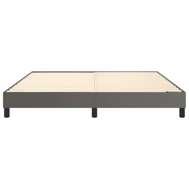 Sommier à lattes sur pieds cadre de lit 160x200 cm synthétique gris TDL0207224