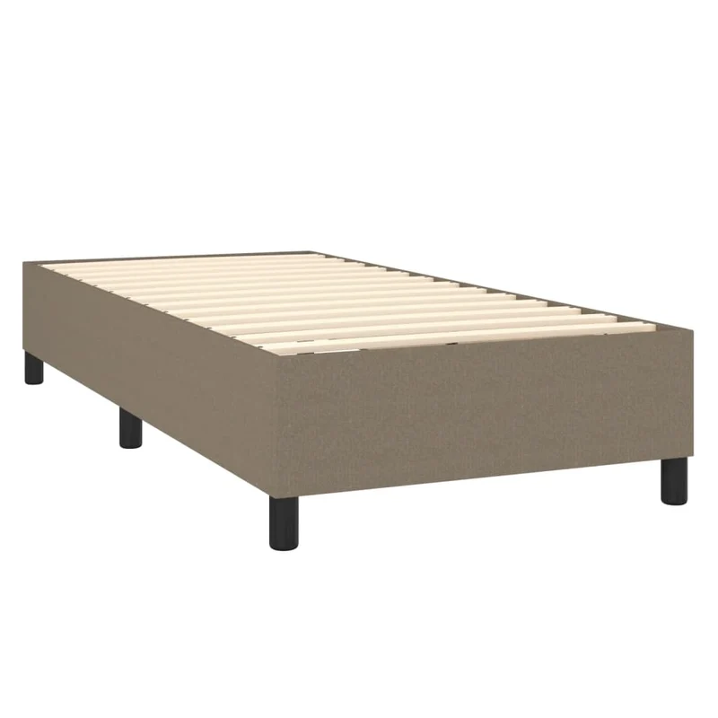 Sommier à lattes sur pieds cadre de lit 100x200 cm tissu taupe TDL0206945