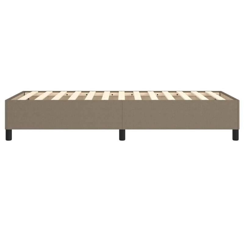 Sommier à lattes sur pieds cadre de lit 100x200 cm tissu taupe TDL0206945