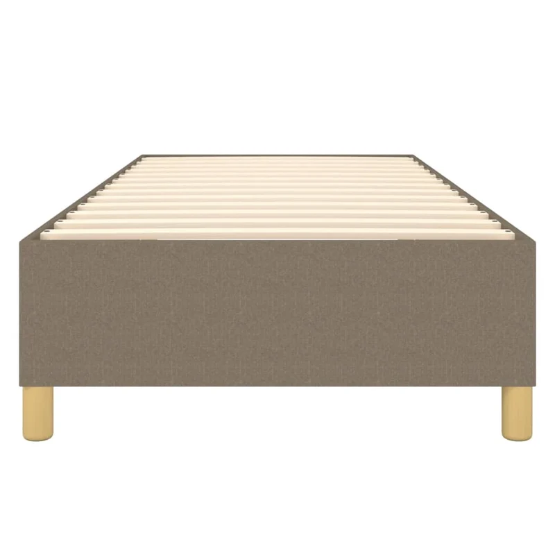 Sommier à lattes sur pieds cadre de lit 100x200 cm tissu taupe TDL0206943