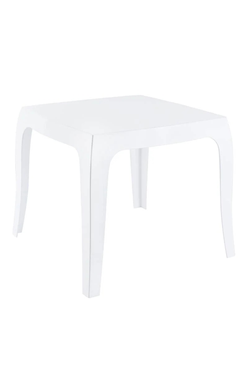 Petite table design moderne en plastique blanc pour intérieur ou extérieur 10_0001067