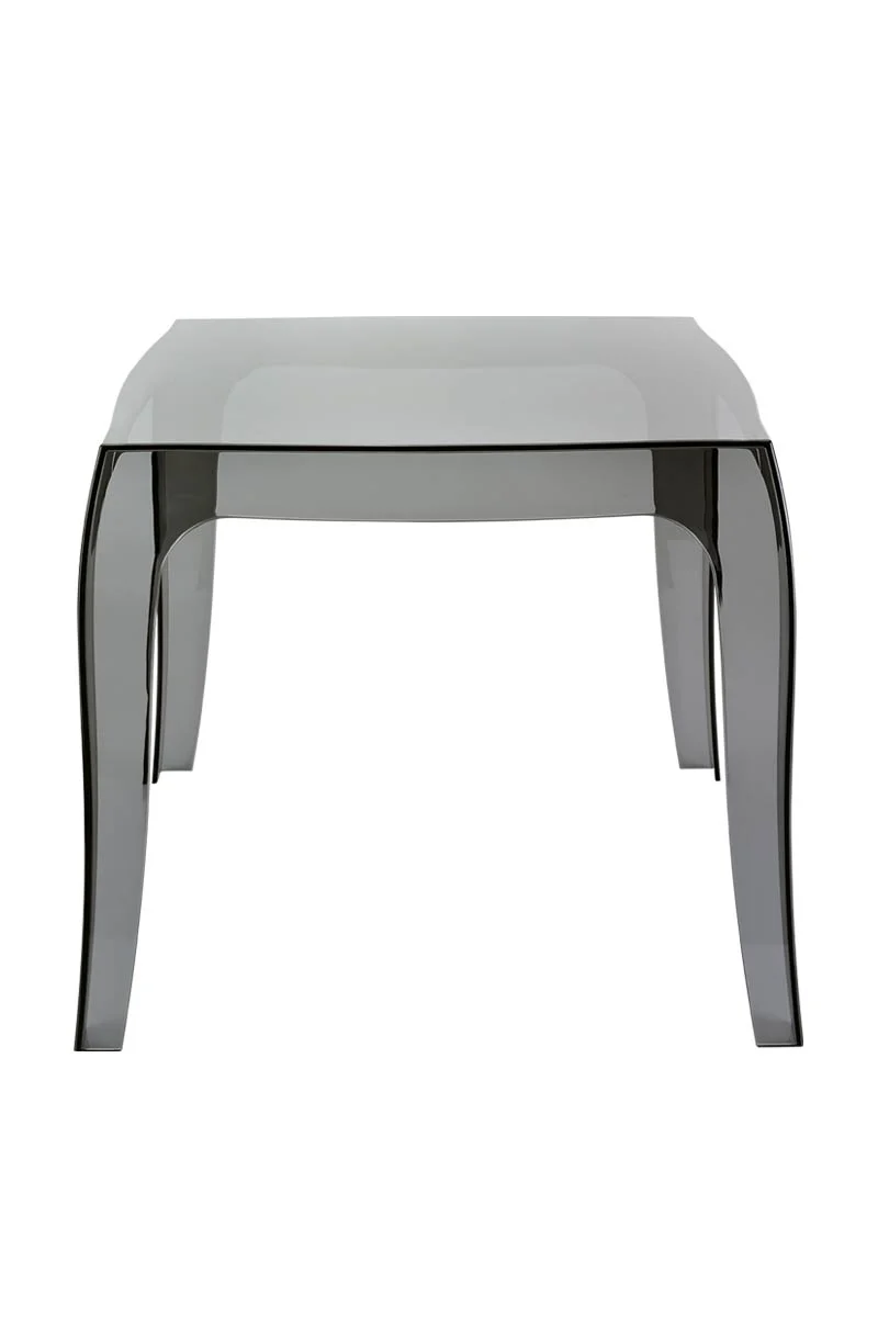Petite table design moderne en plastique transparent noir pour intérieur ou extérieur 10_0000918