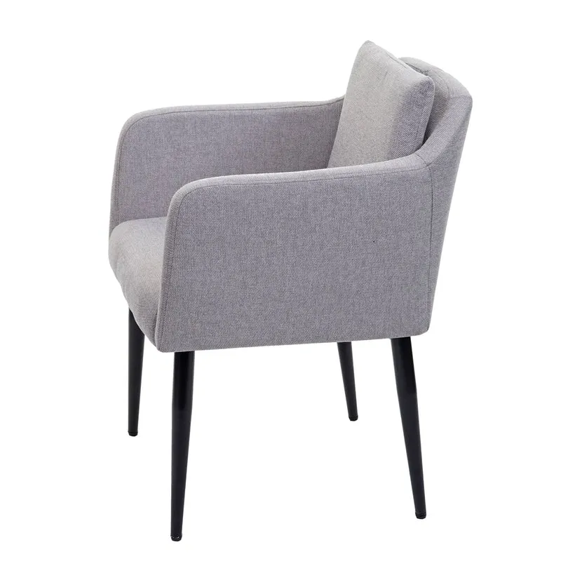 2x chaises de salle à manger cuisineen tissu gris pieds en métal design moderne 04_0000419