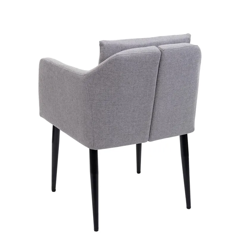 2x chaises de salle à manger cuisineen tissu gris pieds en métal design moderne 04_0000419