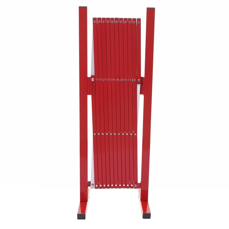 Barrière treillis à ciseaux grille de protection des animaux extensible aluminium rouge-blanc hauteur 103cm largeur 37-300cm 04_0001212