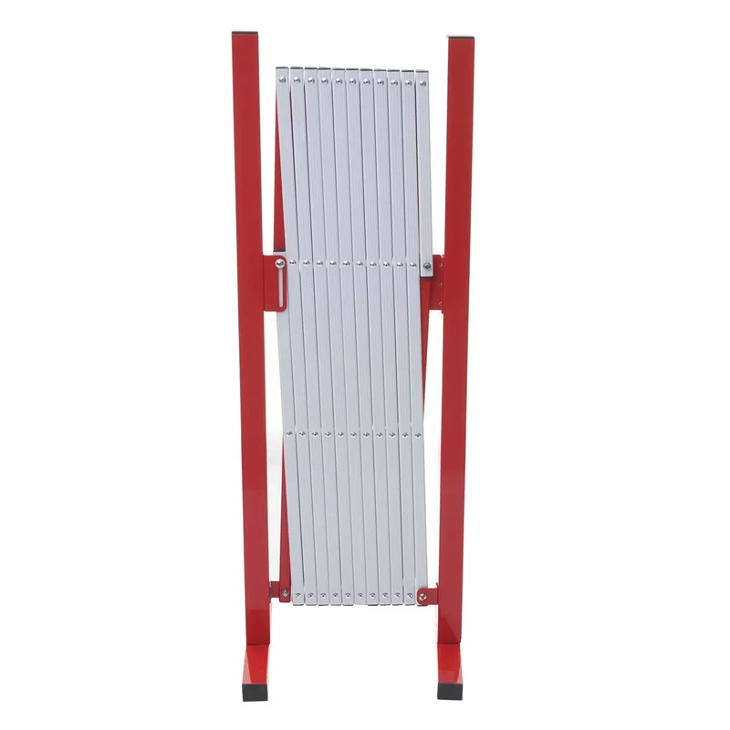 Barrière treillis à ciseaux grille de protection des animaux extensible aluminium rouge-blanc hauteur 103cm largeur 37-300cm 04_0001212
