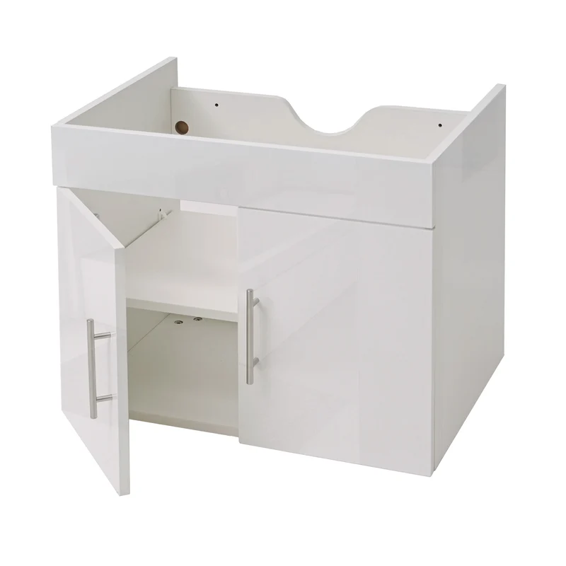 Meuble sous-vasque meuble de salle de bain brillant 60cm blanc 04_0001250