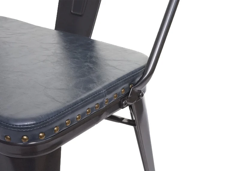 Banc 3 places banc de salle à manger cuir artificiel Chesterfield noir-gris 04_0000514