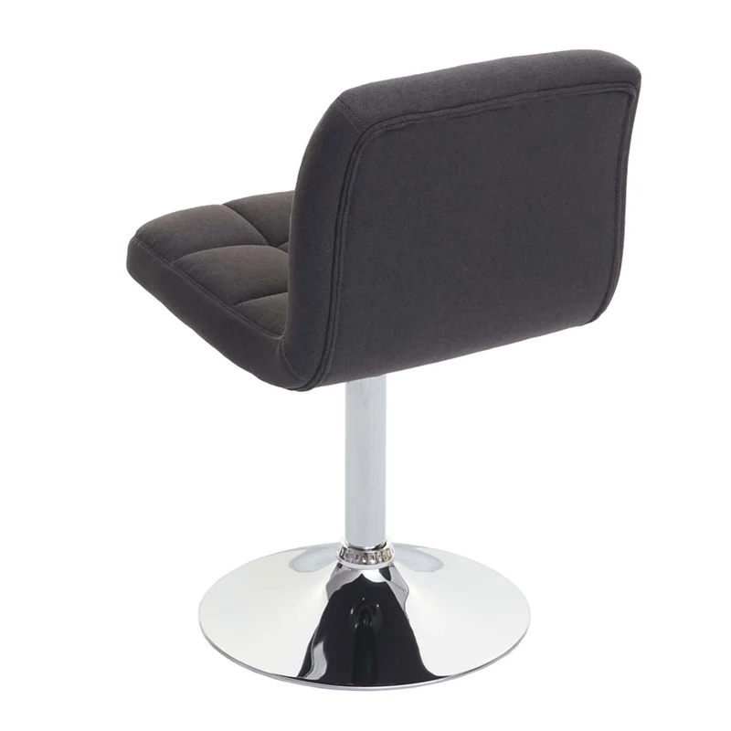 Chaise de salle à manger pivotante en tissu gris foncé pieds chromé 04_0002299