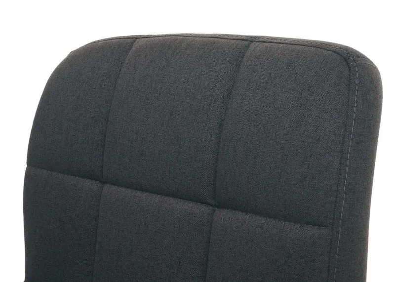 Chaise de salle à manger pivotante en tissu gris foncé pieds chromé 04_0002299