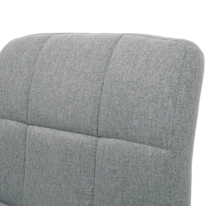 Chaise de salle à manger pivotante en tissu gris clair pieds chromé 04_0002298