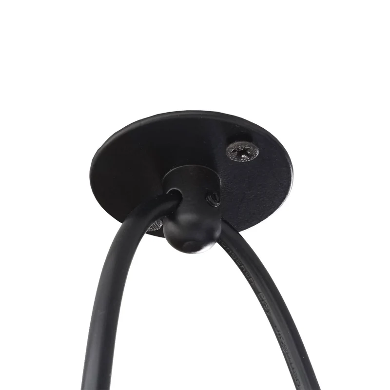 Suspension lampe suspendue lustre hauteur réglable en métal industriel noir 9x abat-jour en treillis 04_0004057