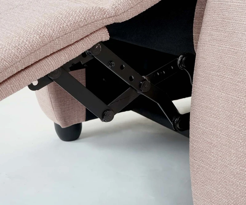 Fauteuil TV chaise longue relax avec repose-pieds et accoudoirs en tissu/textile gris crème 04_0003173