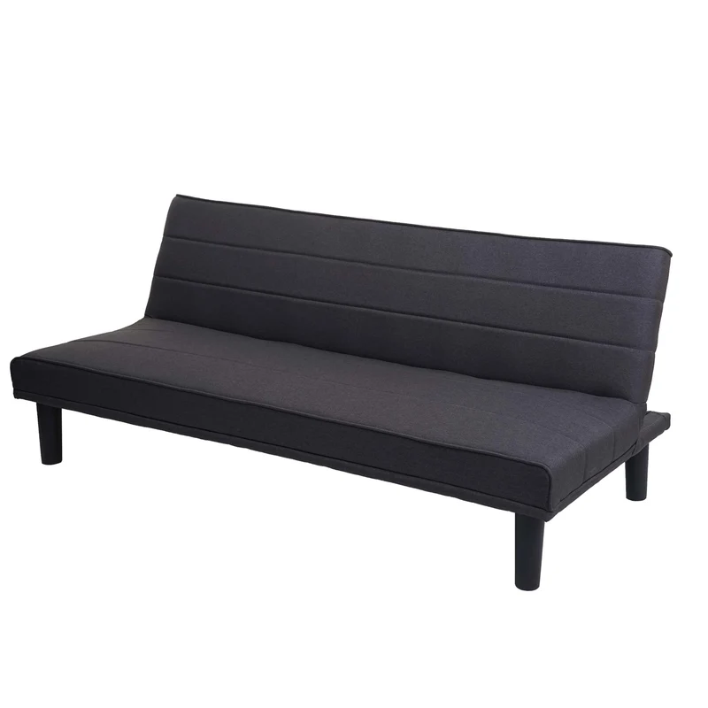 Canapé-lit d'invité convertible fonction couchage tissu gris anthracite 04_0001621