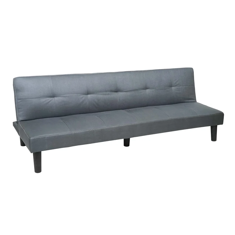 Canapé 3 places canapé-lit d'appoint pliant fonction de couchage 195cm tissu/textile gris 04_0004911