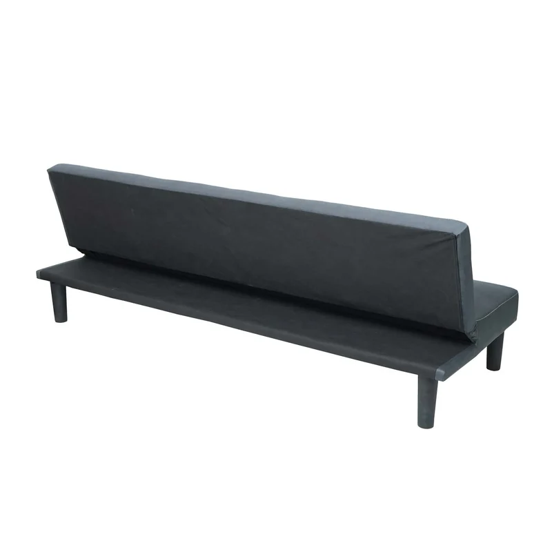Canapé 3 places canapé-lit d'appoint pliant fonction de couchage 195cm tissu/textile gris 04_0004911