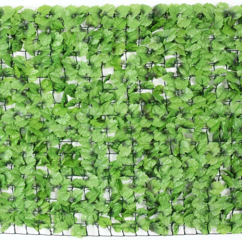 Brise-vue clôture haie artificielle pour balcon revêtement de protection contre le vent pour balcon et terrasse 300x100cm feuille brillante 04_0001074