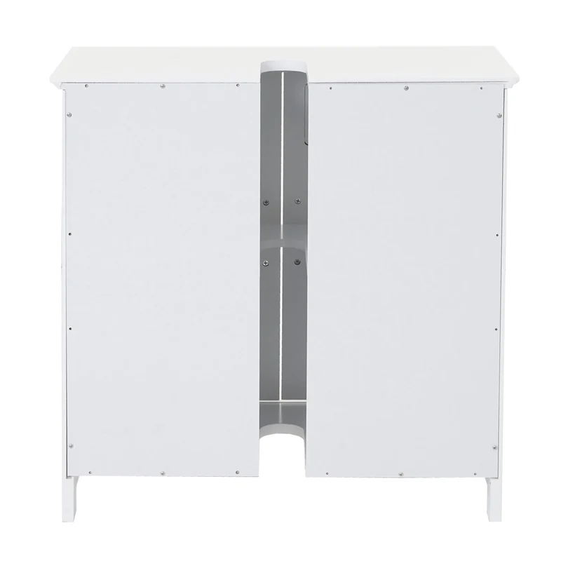 Meuble vasque meuble de salle de bain avec portes et étagère 60x60x30cm blanc 04_0001488