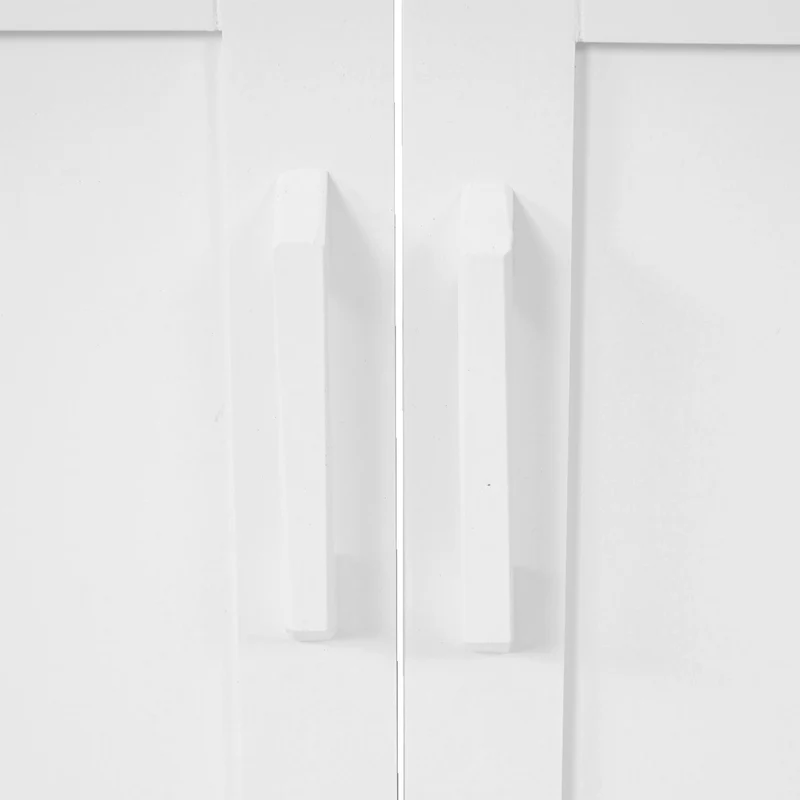 Meuble vasque meuble de salle de bain avec portes et étagère 60x60x30cm blanc 04_0001488