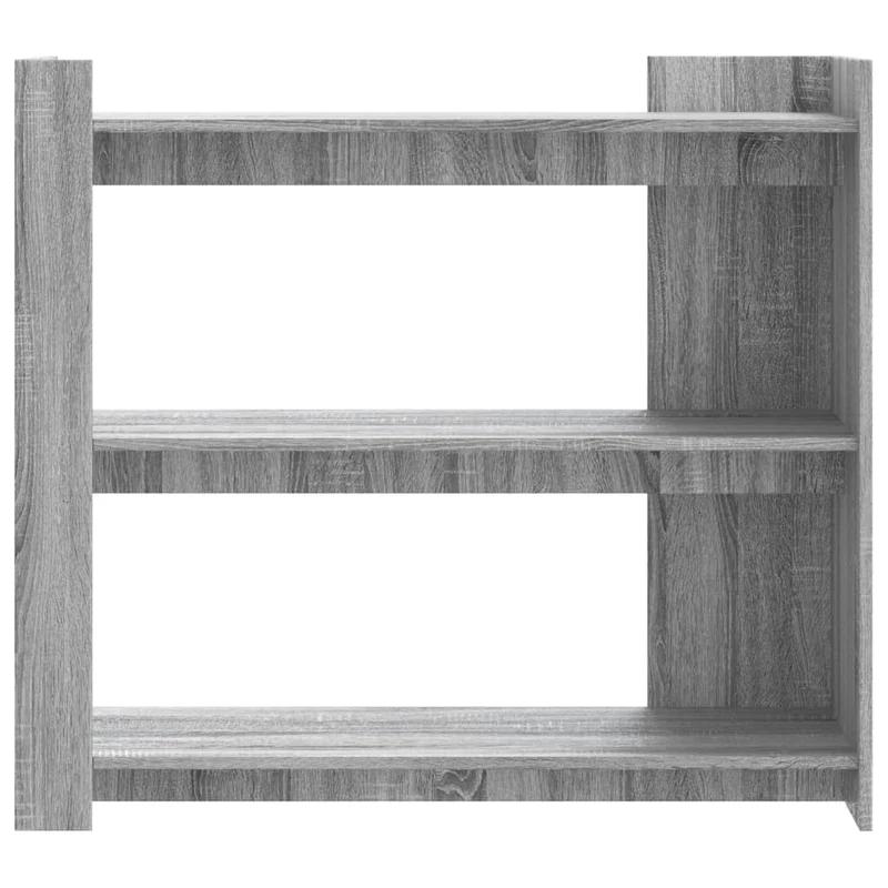 Table console d'entrée fonctionnel et stylé avec étagères 100 x 35 x 90 cm bois d'ingénierie gris DEC032205